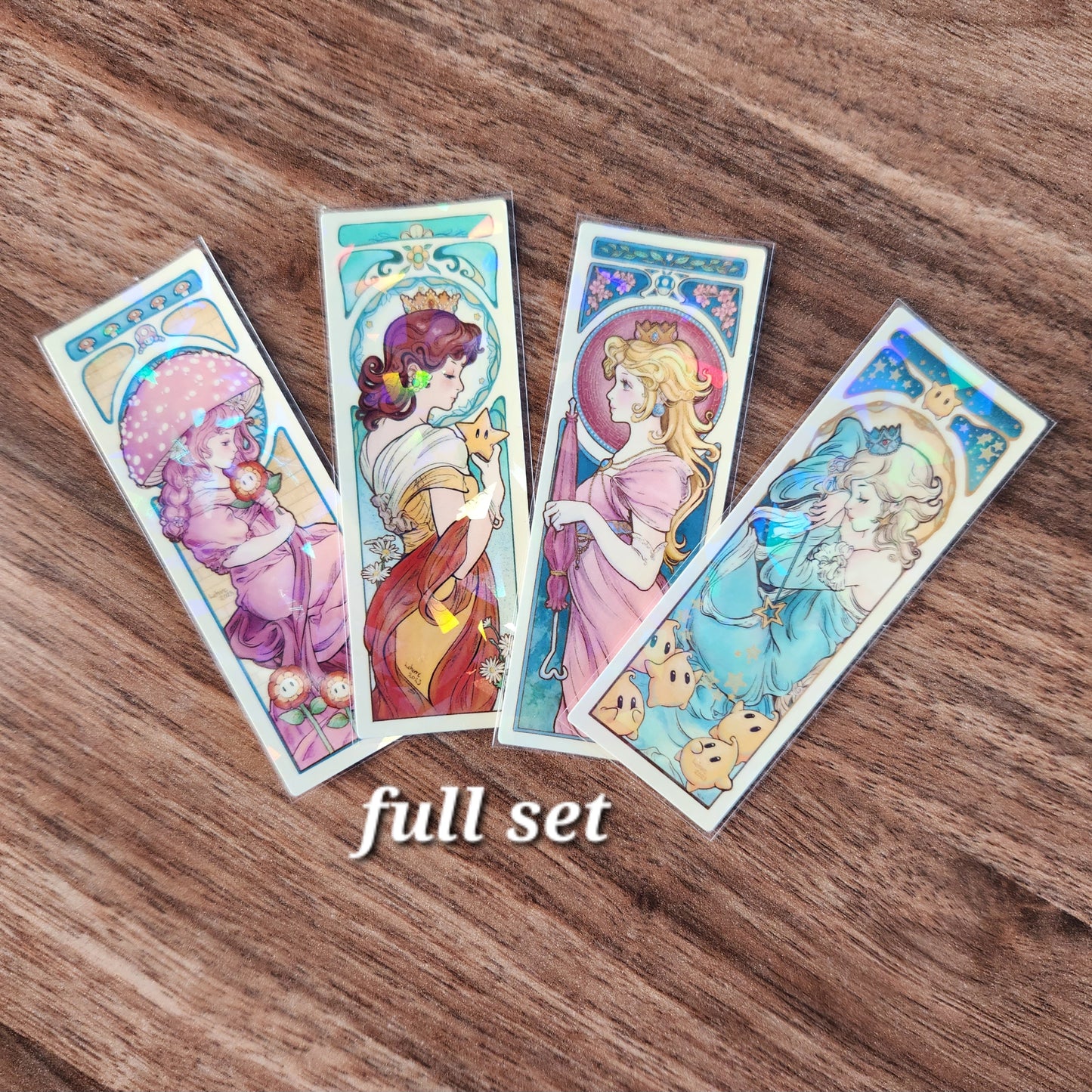 Art Nouveau Princesses • Elegant Women • Holographic Stickers