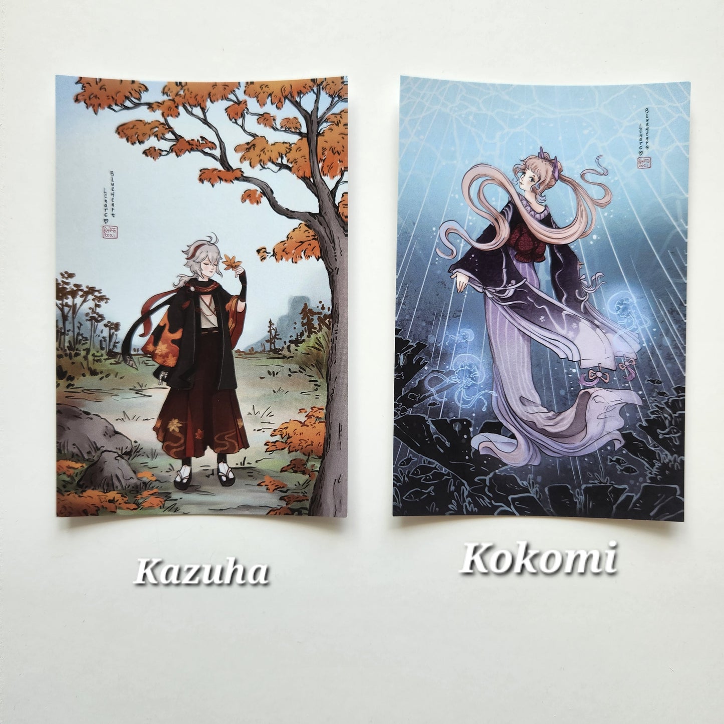 Postcards • Genshin Impact Japanese Paintings • Collectable Art