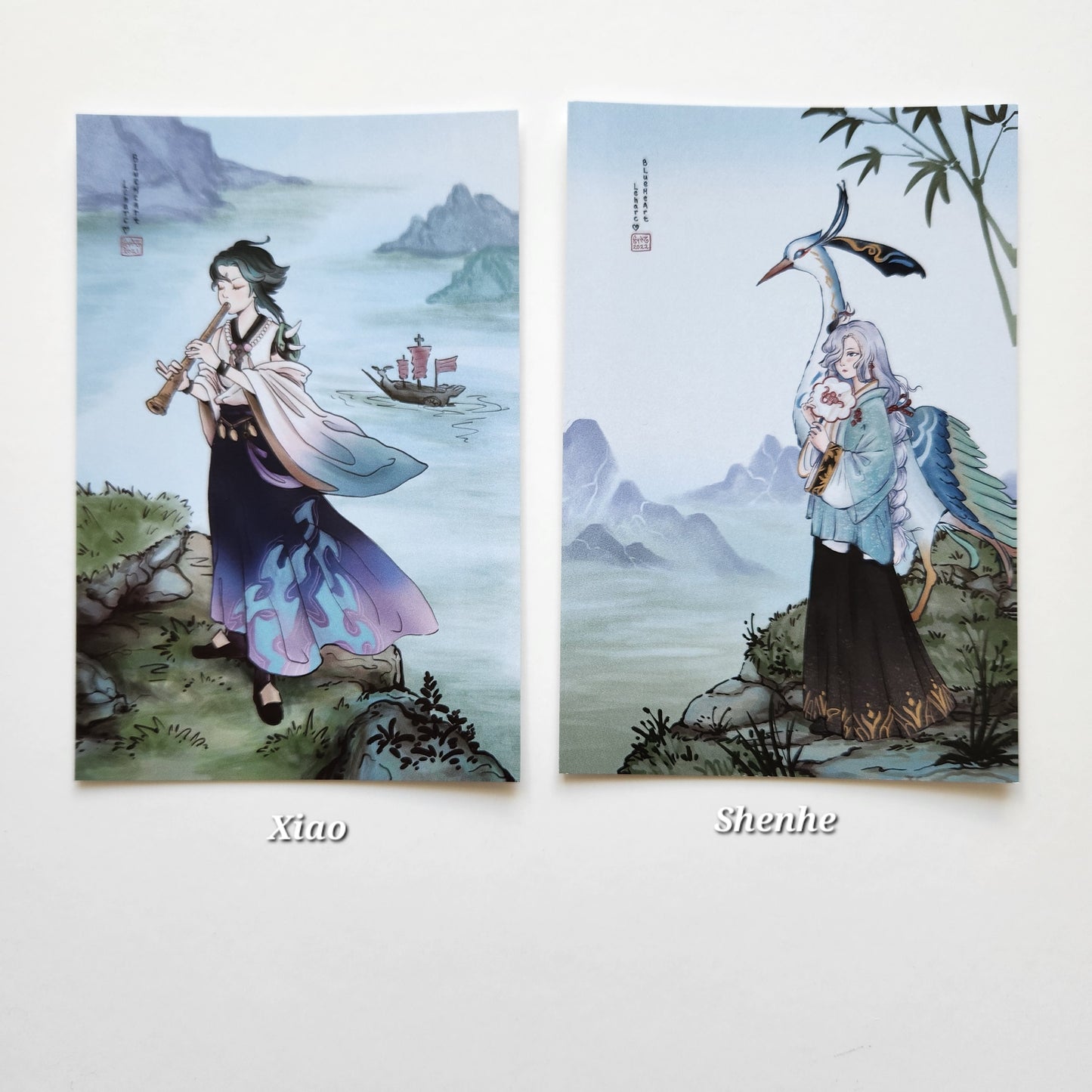 Postcards • Genshin Impact Chinese Paintings • Collectable Art