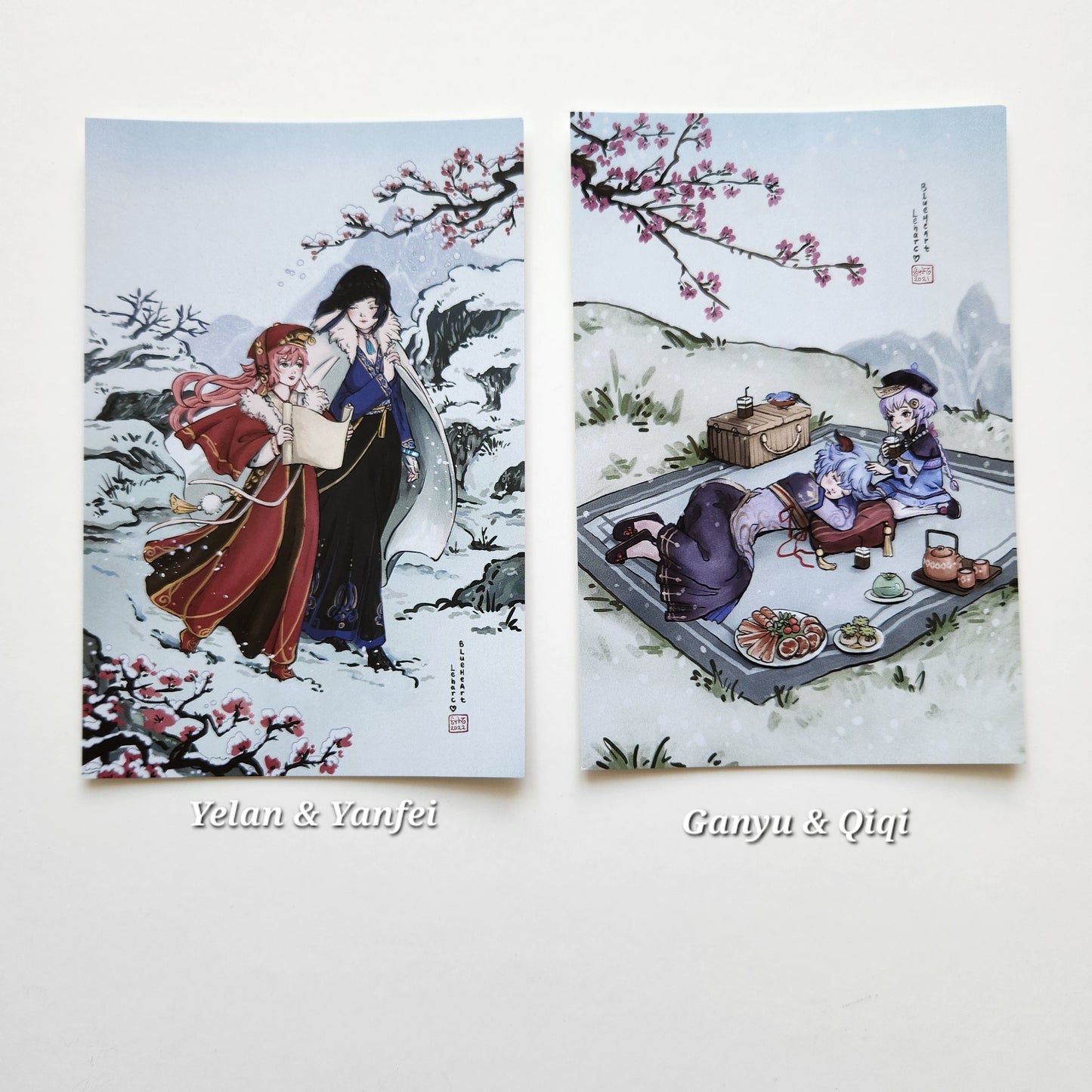 Postcards • Genshin Impact Chinese Paintings • Collectable Art