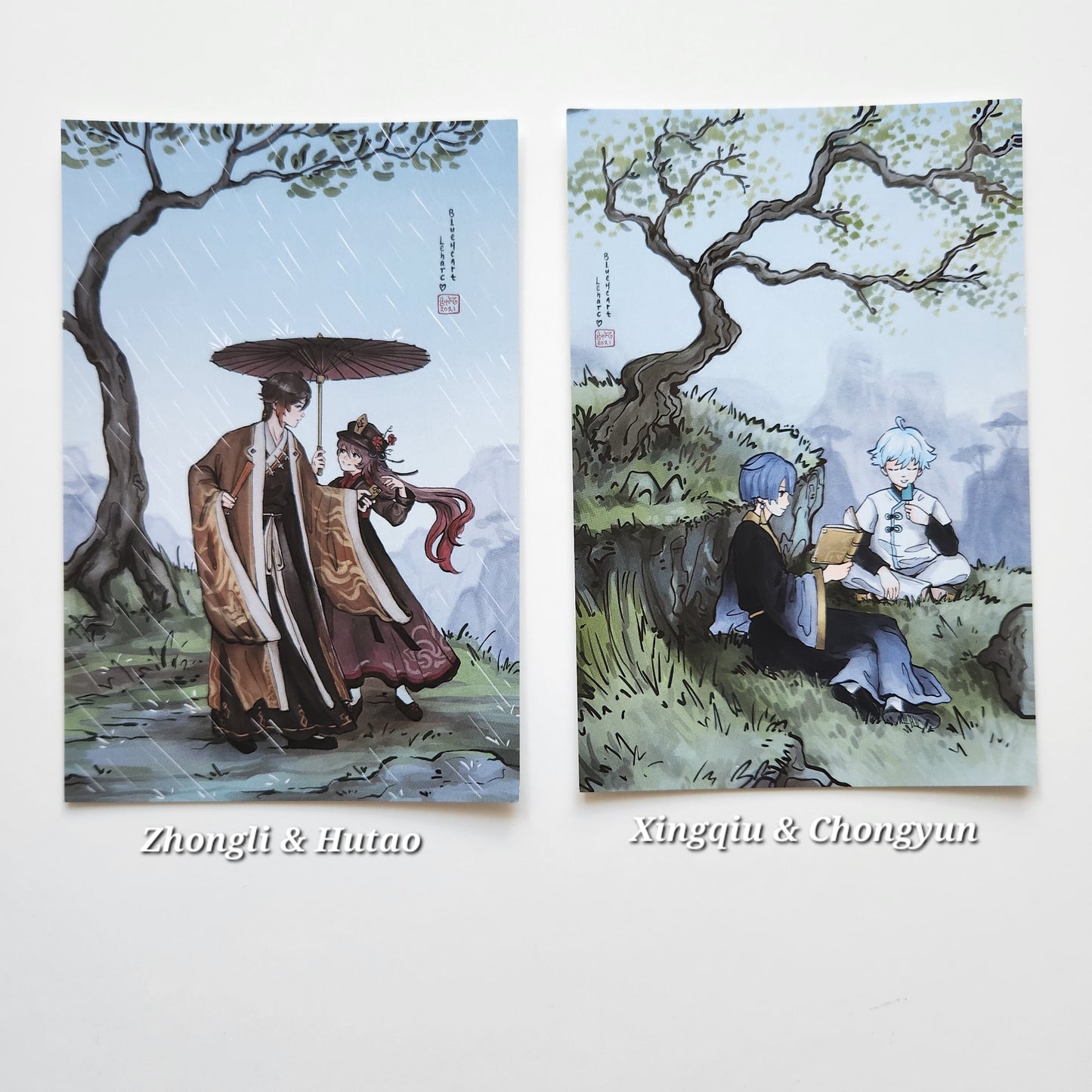 Postcards • Genshin Impact Chinese Paintings • Collectable Art