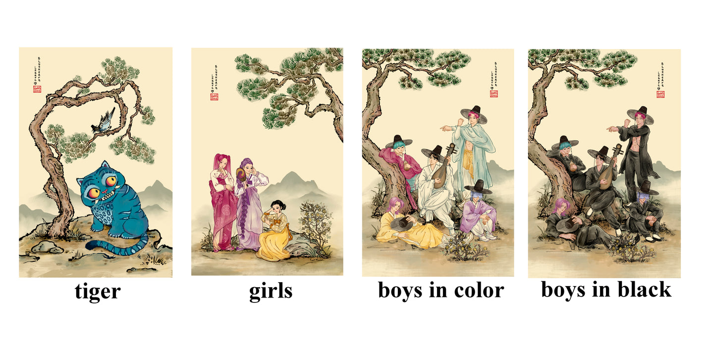 Korean Hanbok Illustration • FINE ART PRINT • Ancient Korea