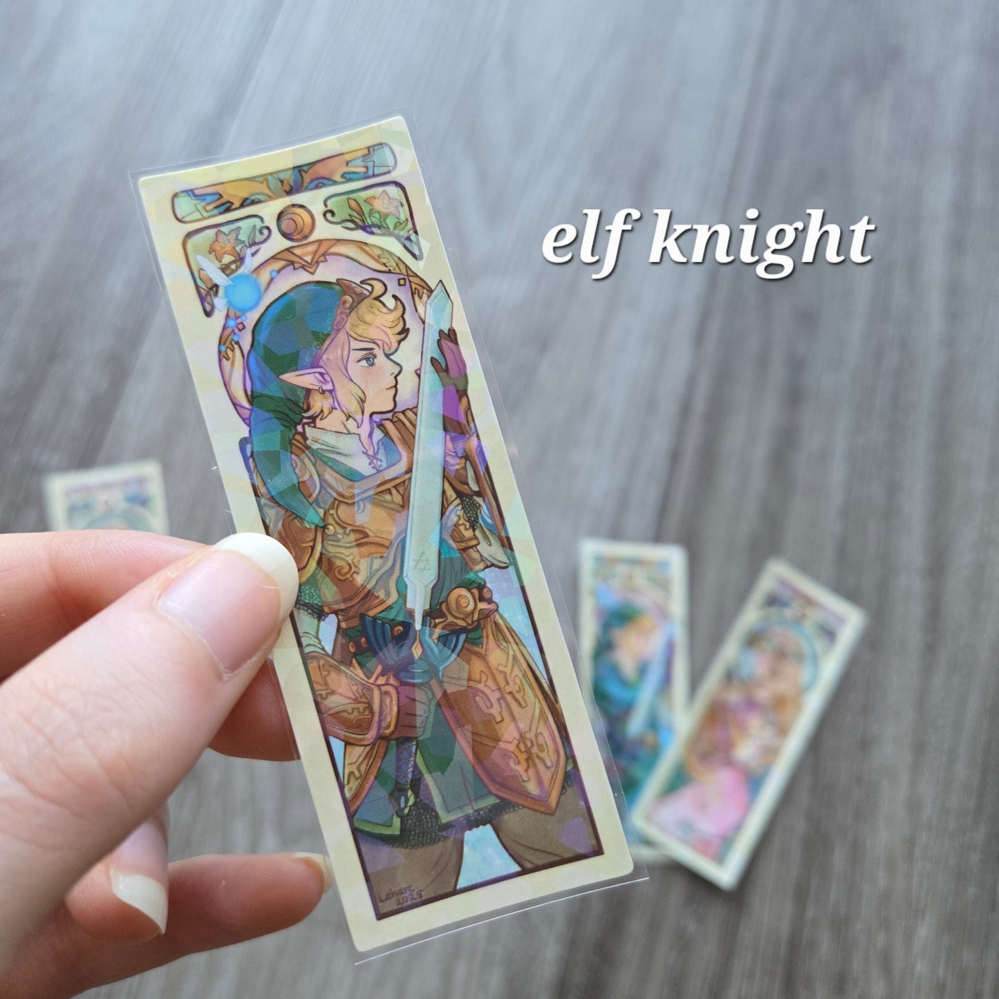 Art Nouveau Elves • Knight and Maiden • Holographic Stickers