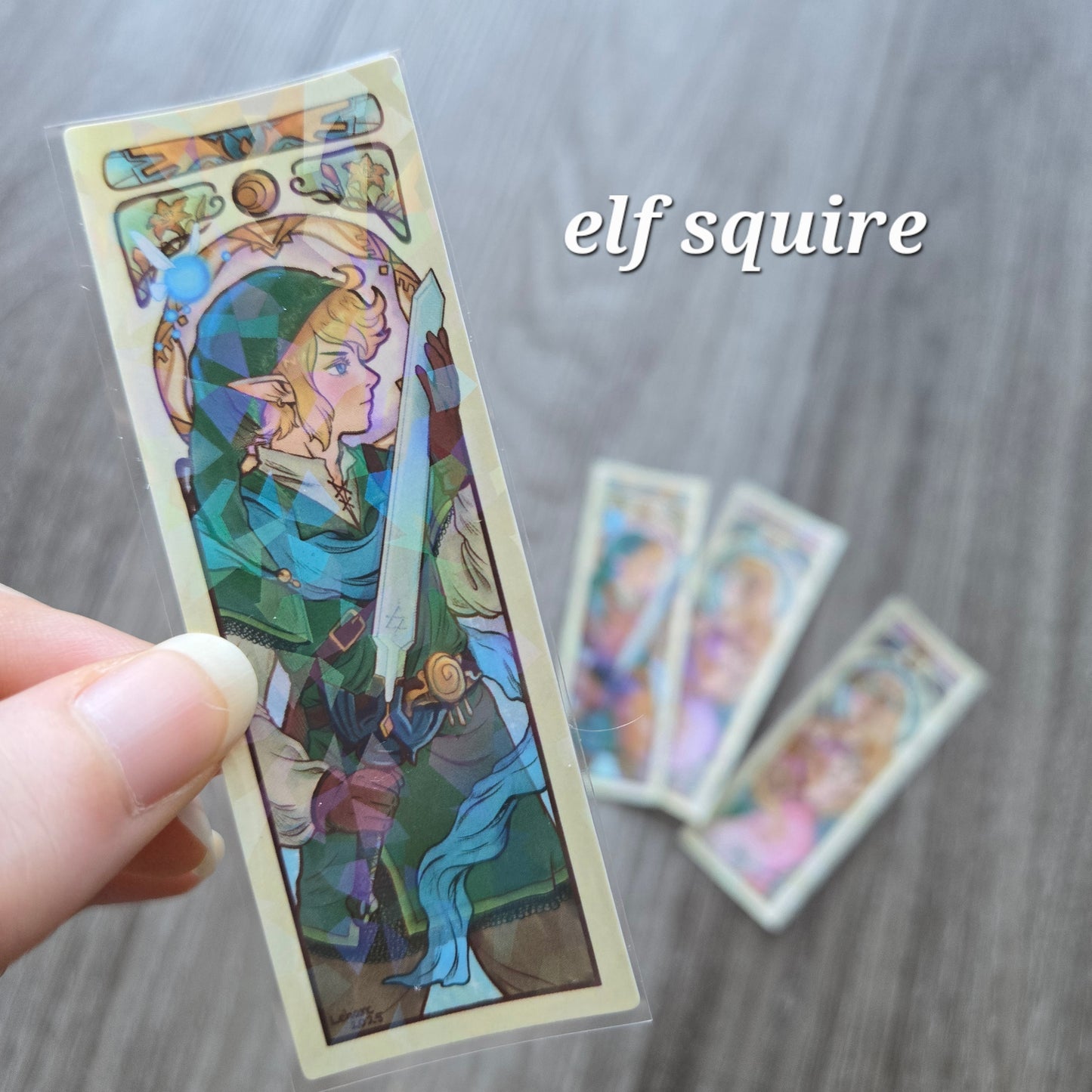 Art Nouveau Elves • Knight and Maiden • Holographic Stickers