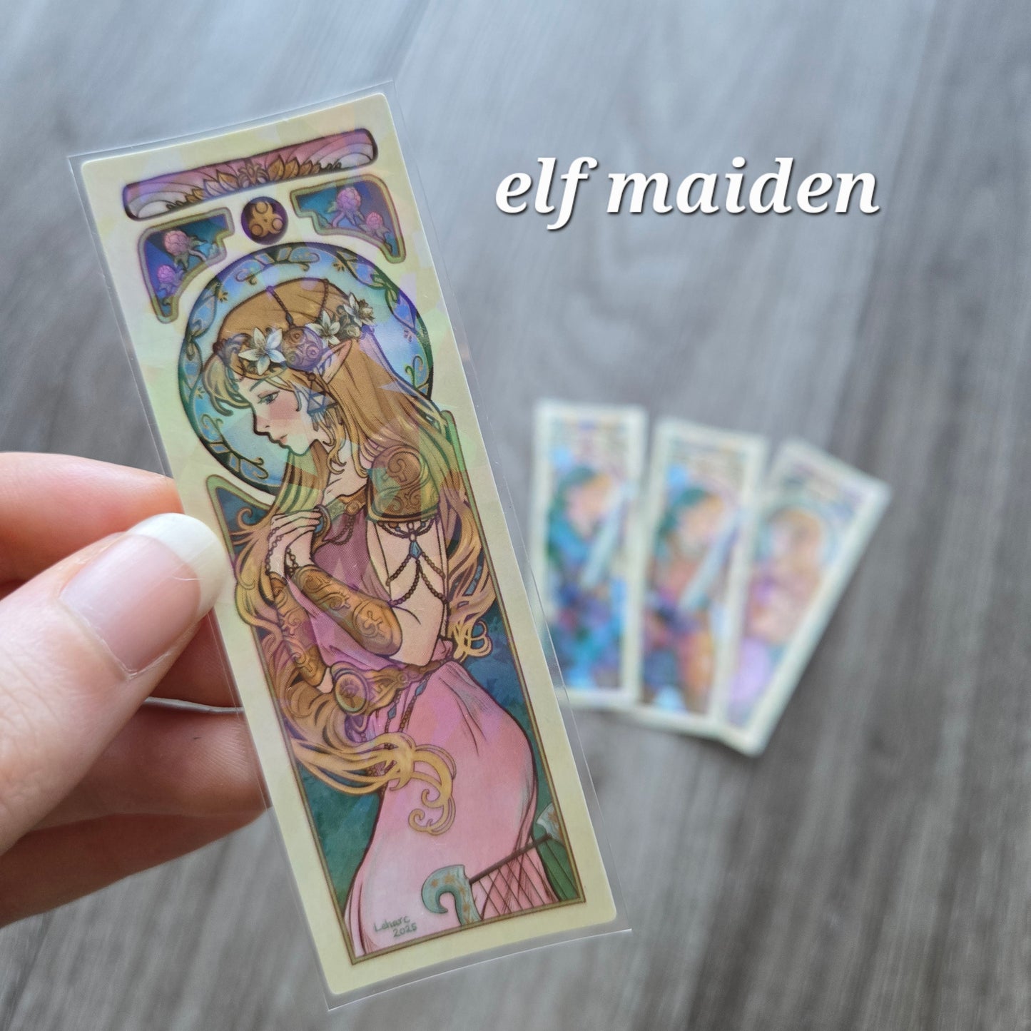 Art Nouveau Elves • Knight and Maiden • Holographic Stickers