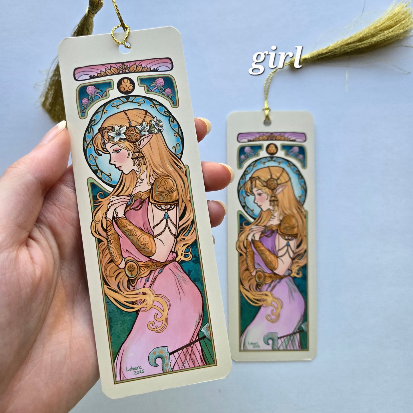 Bookmarks • Art Nouveau Elves • Princess and Knight • Squire and Maiden