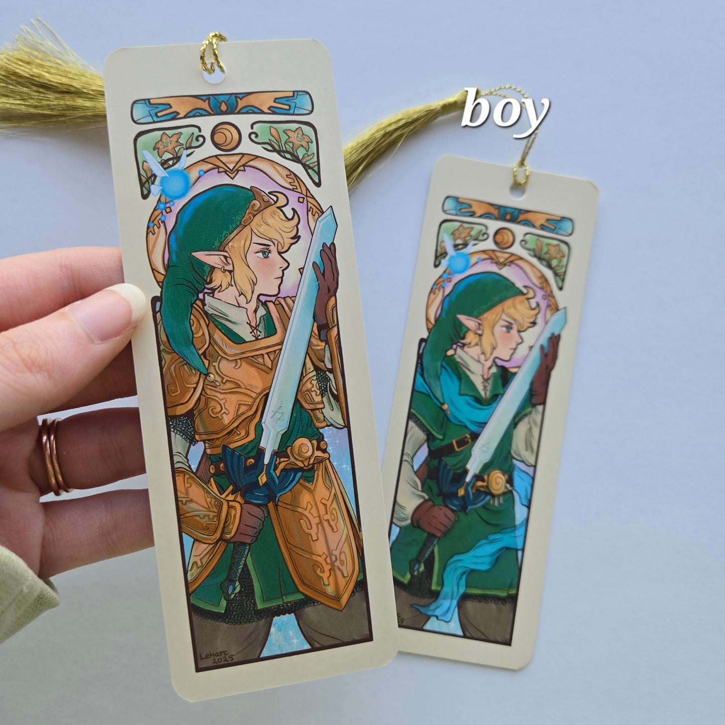 Bookmarks • Art Nouveau Elves • Princess and Knight • Squire and Maiden