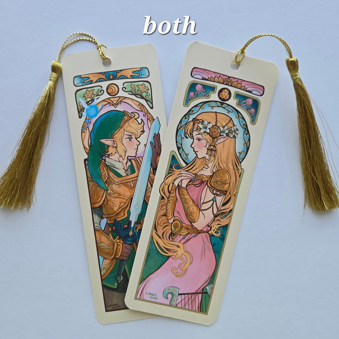 Bookmarks • Art Nouveau Elves • Princess and Knight • Squire and Maiden