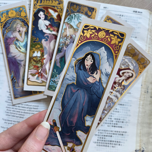 Golden Bookmarks • Four Seasons Princesses • Art Nouveau Fairy Tale