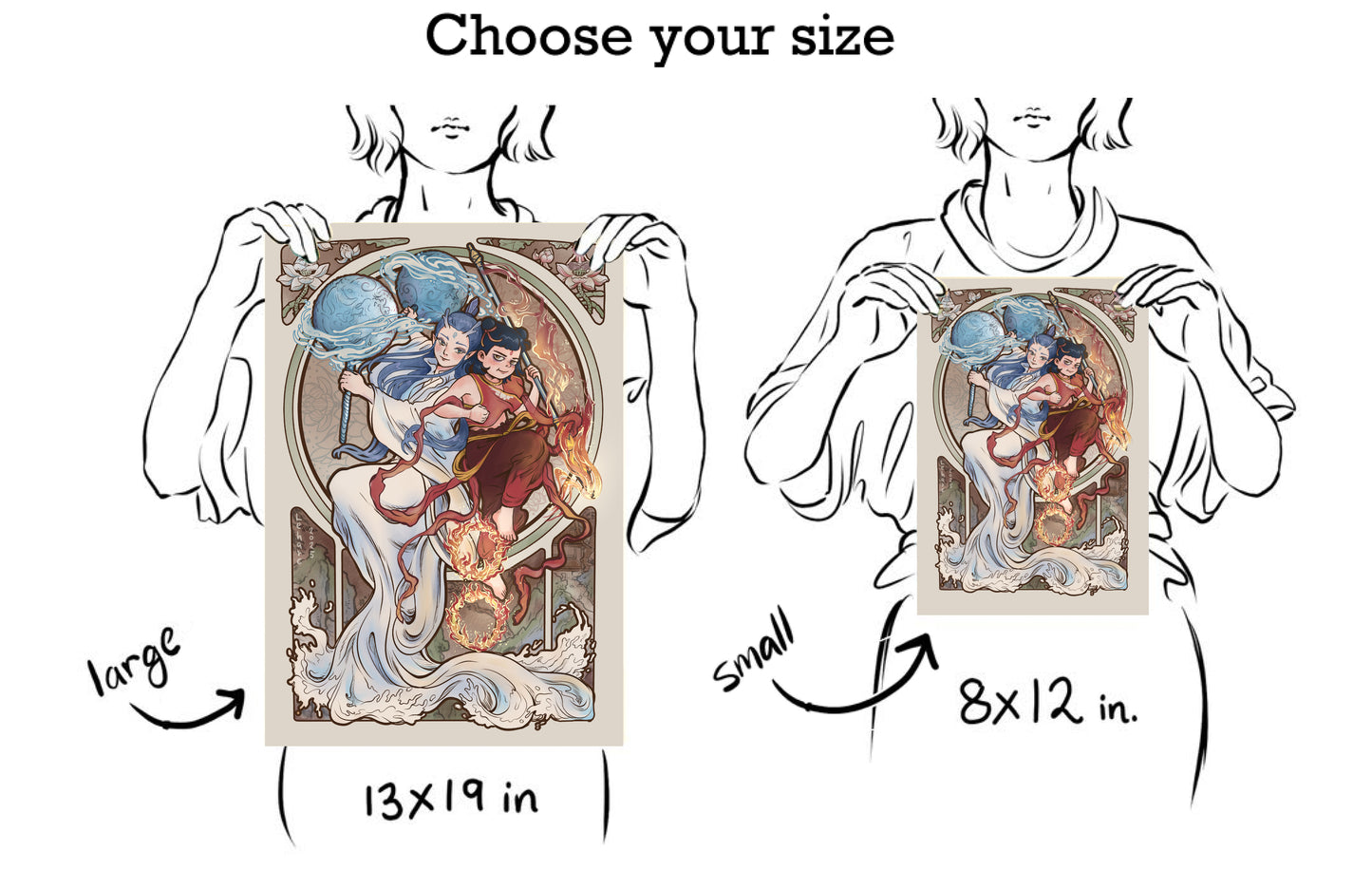 Chinese Mythology • FINE ART PRINT • art nouveau