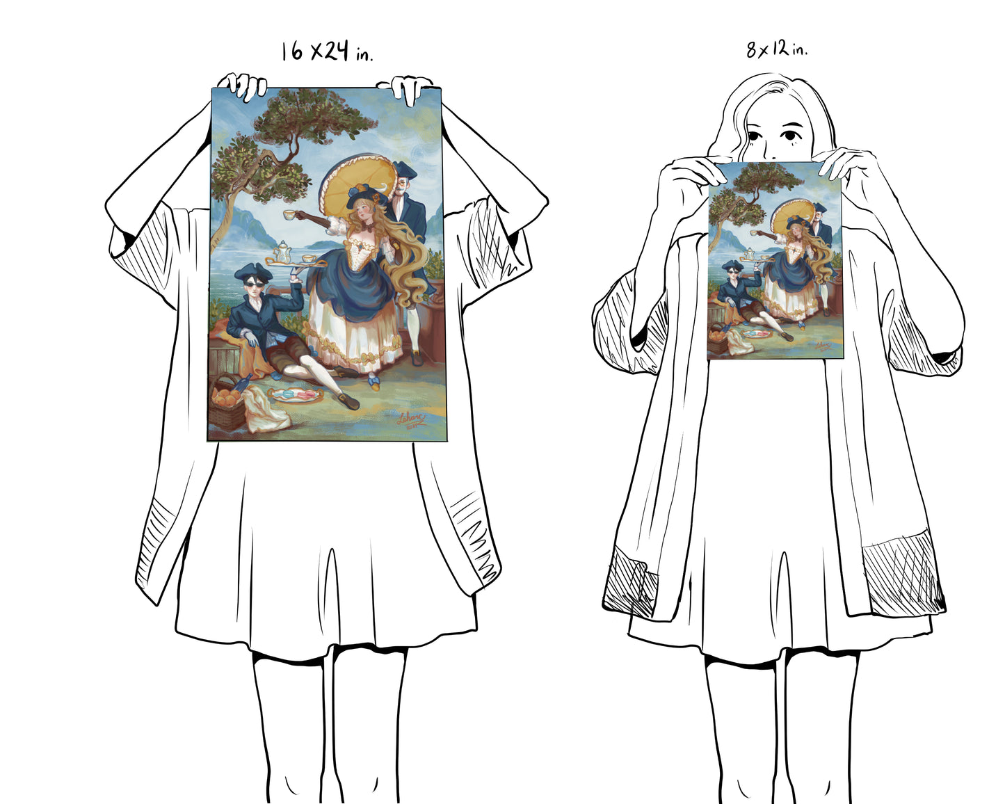 Genshin Impact French Rococo Paintings • FINE ART PRINT • Posters